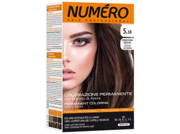 Фарба для волосся NUMERO 5.38 Chocolate light brown (Світлий шоколадний каштан)