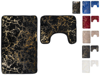 Килимки у ванну Black marble 50x80см (ціна за набір 2 предмети)