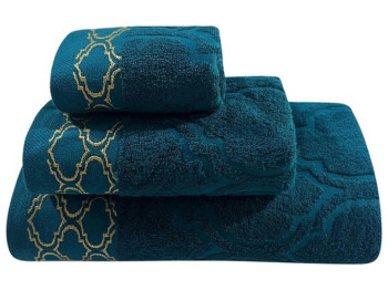 Рушник банний Soho Chic Teal, 50х90см, бавовна 100%, 8960069729705