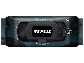 Влажные салфетки универсальные Naturelle Classис, черные, 120 штук