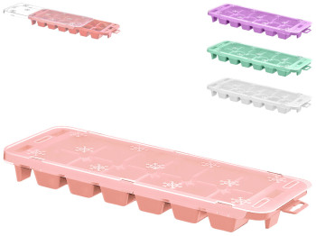 Форма для льда с крышкой Plastart (для больших кубиков) 30,5х11,5х3,2см