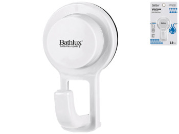 Гачок Bathlux на присосці, ABS-пластик, 11,5x4,8см, колір сірий