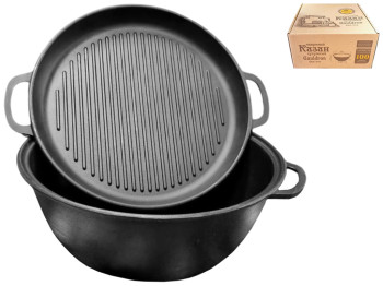 Казан с крышкой-сковородой гриль Maysternya, 18л, 40см