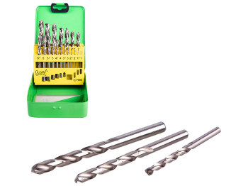 Набір свердел по металу Alloid, 1-10мм, Р6М5 DB-19110 (ціна за набір 19шт)