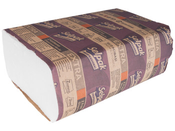 Рушники паперові двошарові білі целюлоз. Z-склад. Selpak Professional Extra 24х21,5см 200шт 32660430