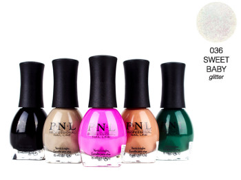 Лак для ногтей P.N.L №036 SWEET BABY Glitter 15мл