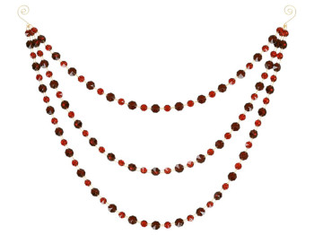 Гірлянда акрилова трирівнева, пластик, 60см, колір рубін