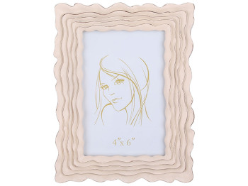 Фоторамка 10х15см, размер рамы 15,5х19,5х1,5см, цвет - персиковый антик