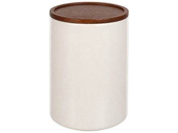 Емкость для хранения Natural Serving Cream с деревянной крышкой, 500 мл, 9×9×12 см