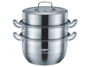 Мантоварка Benson із нержавіючої сталі, колір сріблястий, діаметр 28 см.