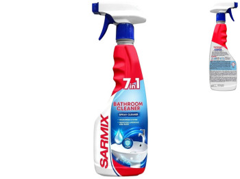 Засіб для миття ванної кімнати Sarmix 7 в 1, з тригером, безфосфатний, без хлору, 500мл