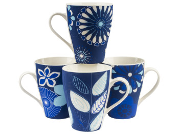 Чашка фарфоровая Ночные цветы 350мл