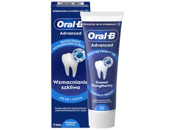 Зубна паста Oral-B Advanced Enamel Strengthening, з фторидом олова, 75 мл