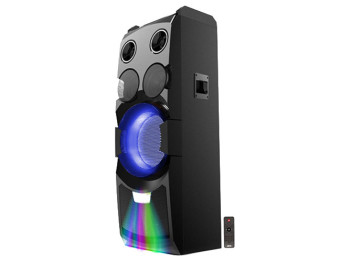 Акустическая система Akai ABTS-W5 50Вт подсветка/EQ/пульт USB/Bluetooth/FM 3 разъема гитара/микрофон