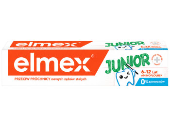 Зубна паста Elmex Junior, з амінофторидом, для дітей 6–12 років, 75 мл