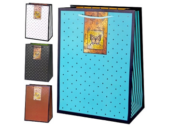 Пакет подарунковий паперовий M Dots, 26x32x10см 