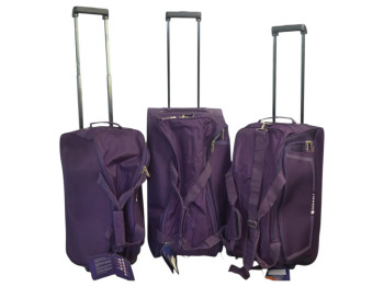 Набір дорожніх сумок на колесах з розширювачем, 3 в 1, 20/22/24дюйма, колір фіолетовий (ціна за 3шт)