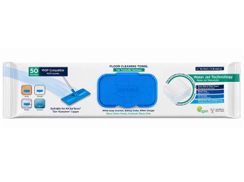 Салфетки влажные DeepFresh Mop Soap, для уборки пола, нетканое волокно, с ароматом белого мыла, 50шт