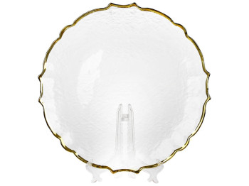 Тарелка сервировочная Adele, с золотой каймой, 33см