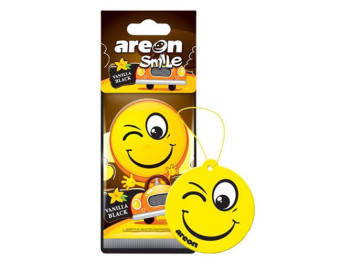 Освіжувач повітря AREON сухий листочок Smile Dry Vanilla Black