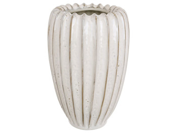 Ваза в форме морской раковины Shell, керамика, 13×13×19,4см, цвет серый