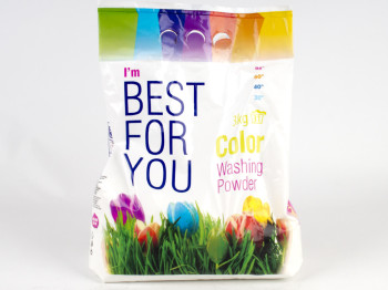 Стиральный порошок бесфосфатный "Best for You Color" для цветных тканей 3кг (пакет) Чехия