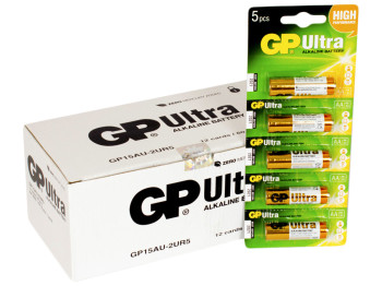 Батарейка алкалінова GP Ultra Alkaline, 1.5V, AA, LR06 (ціна за лист 5шт)
