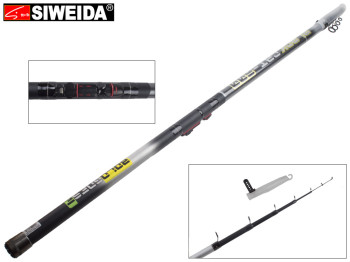 Вудка Siweida "Black Cat" скловолокно, 7 кілець, 6-секційна 6м 5-25г