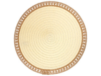 Салфетка-плейсмат сервировочная Boho Lace натуральный беж, D38см