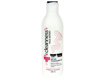 Очищающий гель для умывания мягкий Cleanness+ для сухой и чувствительной кожи лица, 240мл