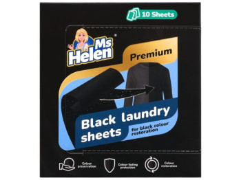 Серветки для оновлення чорного кольору Ms Helen, бавовняне волокно, 10шт