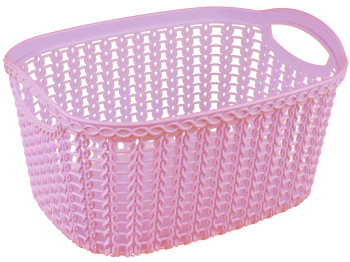 Кошик ажурний універсальний Efe Plastics "Косичка" (колір рожевий) 2,5л 24,5х18,5х12см