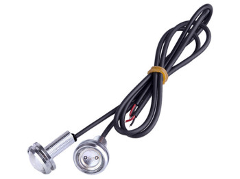 Болты для крепления номера 23-COB 12V хромированные 2шт Red (AG-60339)