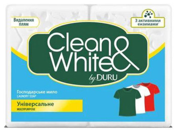 Хозяйственное мыло Duru Clean&White, универсальное, 120г (цена за 2 шт)