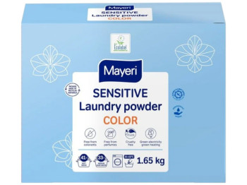 Порошок стиральный Mayeri Sensitive Color, для цветных тканей, 41 цикл, 1,65кг