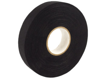 Изолента текстильная для кабеля черная Stenson 19ммx10м