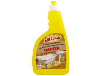 Средство для чистки сантехники San Clean Сантик, без распылителя, 750мл