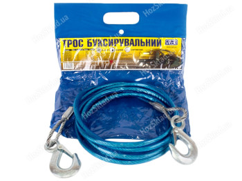 Трос буксировочный ST201A-C 3т метал./крюк  6мм х 4м пласт. защ. 89626