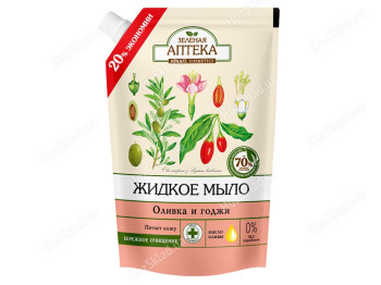Рідке мило для рук Зелена аптека Оливка і годжі дой-пак 460мл