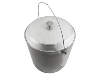 Казан алюминиевый с дужкой и крышкой, 12л