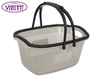 Корзина для белья с ручками Violet House Виолетта 46х33х21см 28л (цвет бежевый) 10002