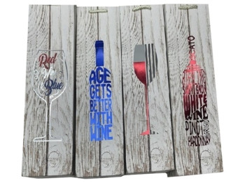 Пакет подарунковий паперовий під пляшку Wine collection, 12x36x9см