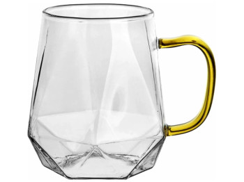 Чашка фигурная, прозрачное стекло, 300мл