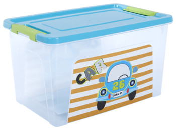 Контейнер Smart Box з декором My Car 3,5л (прозорий бірюзовий, салатовий) 123095