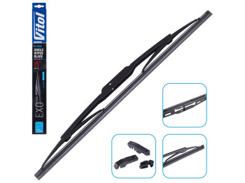 Щетка стеклоочистителя каркасная VITOL EXO 15", 38см (VK-15380)