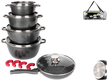 Набір посуду Benson, з мармуровим покриттям (ціна за набір 10 предметів)