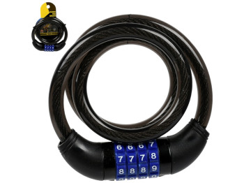 Кодовий замок для велосипеда, метал, пластик, 12×80см (ціна за 1шт)