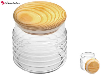 Банка для сыпучих Pasabahce Babylon с деревянной крышкой, 630мл, 1шт.