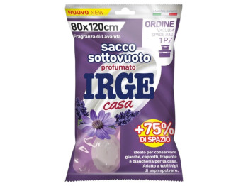 Вакуумный пакет Irge с ароматом лаванды, для хранения одежды, полиэтелен, 120×80см
