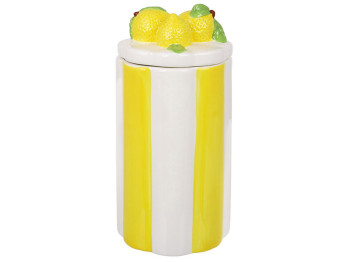 Банка для сипучих продуктів керамічна Lemon, 10×10×21см